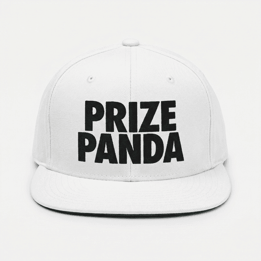 Stacked Wordmark Snapback — White